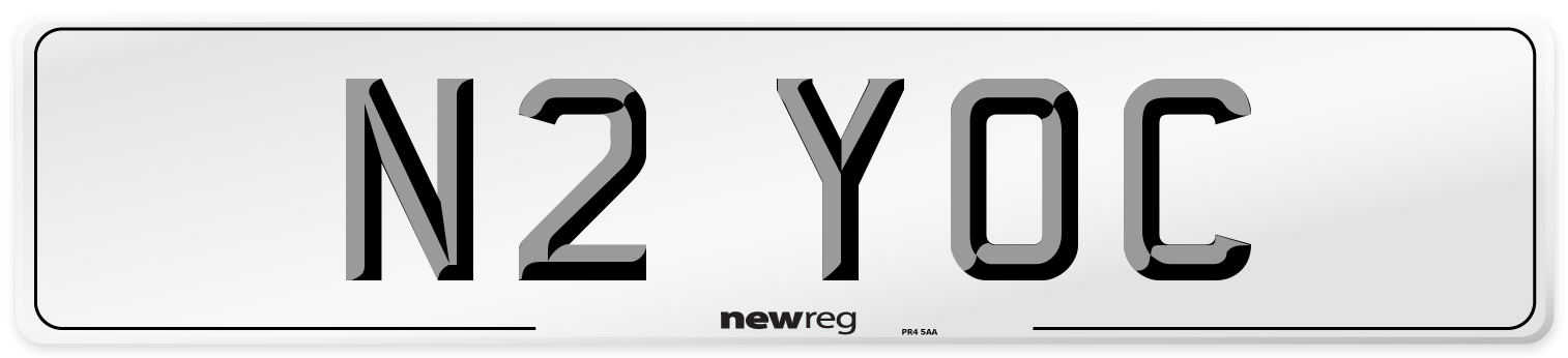 N2 YOC Number Plate from New Reg